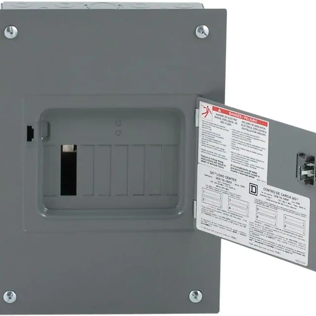 QO 100 Amp 8-Space 16-Circuit Indoor Flush Mount Main Lug Load Center with Cover