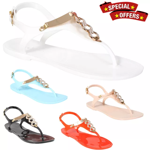 Scarpe Infradito Estive Donna Retrò Jelly Ragazze Spiaggia Piatta