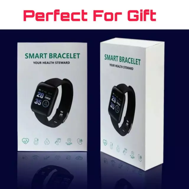 Sports Smart Watch Fitness Tracker Bracelet Heart Rate Blood Pressure Pedomet...