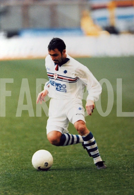 Photo Vintage Sampdoria 1998/99 - Spalletti, Ferron, Pecchia - Tirage Presse 15x22cm