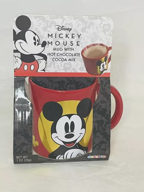 Disney's Mickey Mouse Golden Galerie Lrg 14 oz. Ceramic Coffee Mug & Cocoa Mix