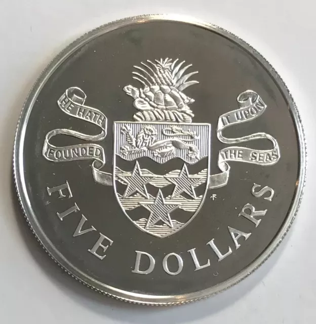 Cayman Islands 5 Dollars 1979 - Silver Proof