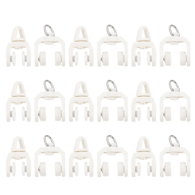 20 Pièces Rouleaux De Rail Planeur De Voie De Rideau Plastique Twin à