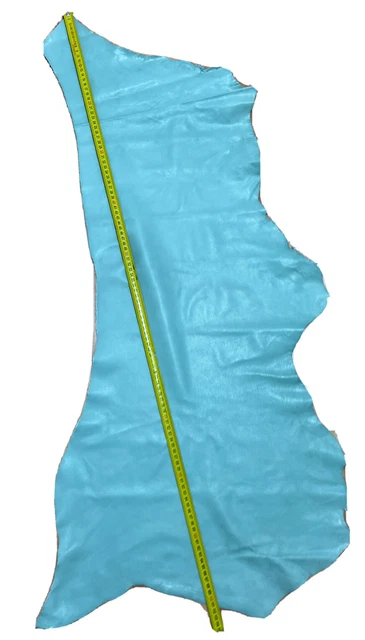 Lederhaut 0,5 mm Blau Ocea Lederstück Echtleder Lammleder Echt Leder 111x42 Cm