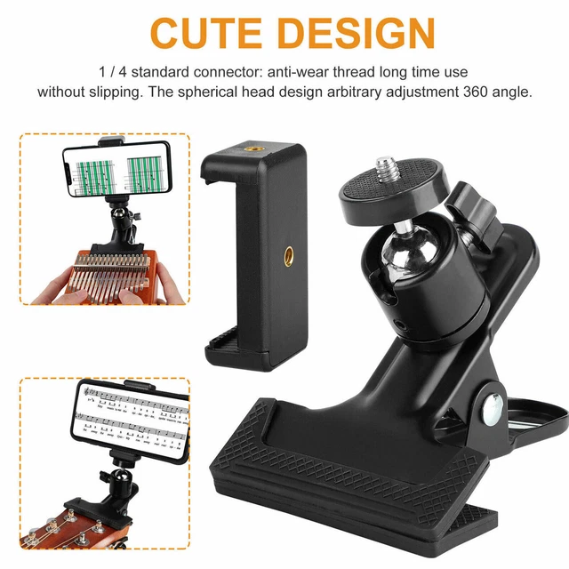 Guitar Headstock Music Mobile Phone Holder Bracket Stand Cell Phone Clip Clamp 2