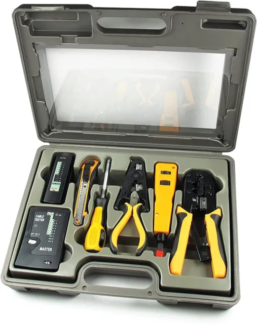 STK-988 10 in 1 Network Installation Tool Kit Cables Repair Maintenance Set