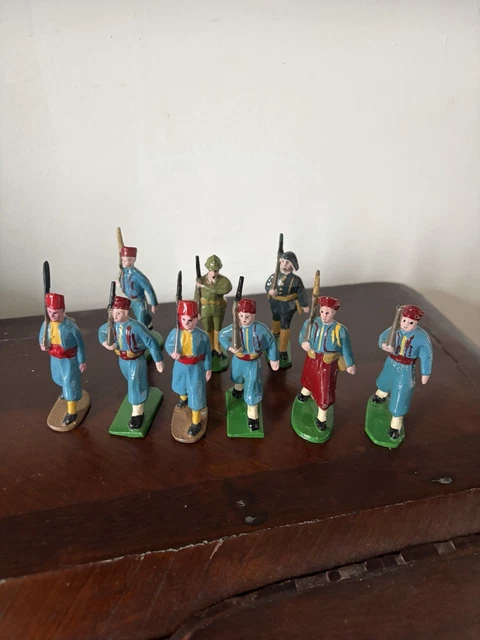 Lot De 3 Figurines Quiralu - Musiciens De La Garde Républicaine Au Défilé - Occasion