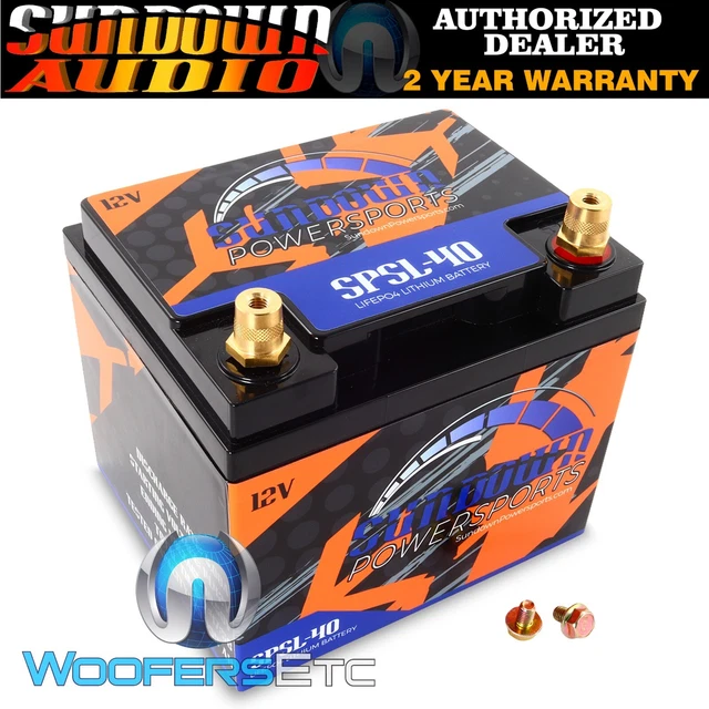 SUNDOWN AUDIO SPSL-40 LITHIUM 40aH LIFEPO4 12V POWERSPORTS CAR BATTERY NEW