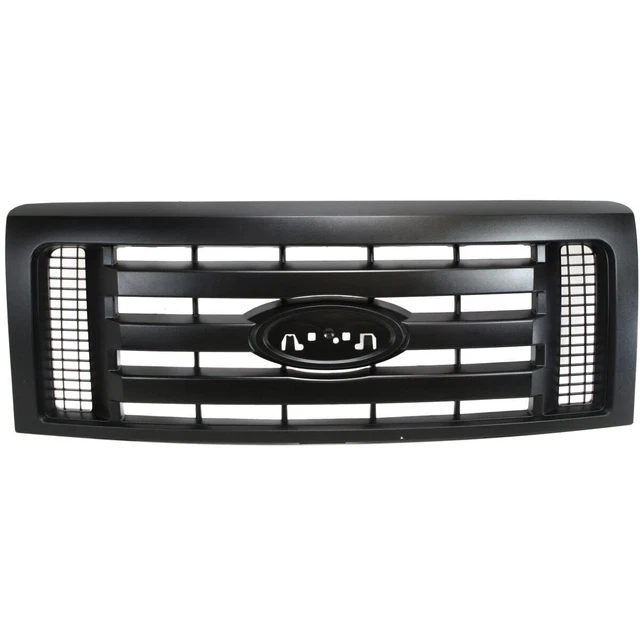 New Grille For 2009-2012 Ford F-150 XL Upper Dark Gray Shell Insert with Emblem