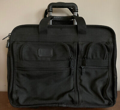 Tumi Alpha 3 Expandable Wheeled Rolling Ballistic Nylon Briefcase Laptop Luggage