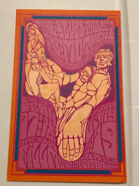 BG-50 FRANK ZAPPA MOTHERS, CANNED HEAT Bill Graham Fillmore 1967 Postcard