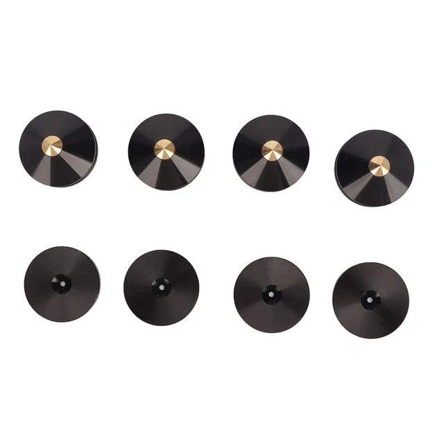 (Negro) Almohadillas para pies de aislamiento de altavoces 4 PIEZAS almohadillas para pies picos para amplificadores