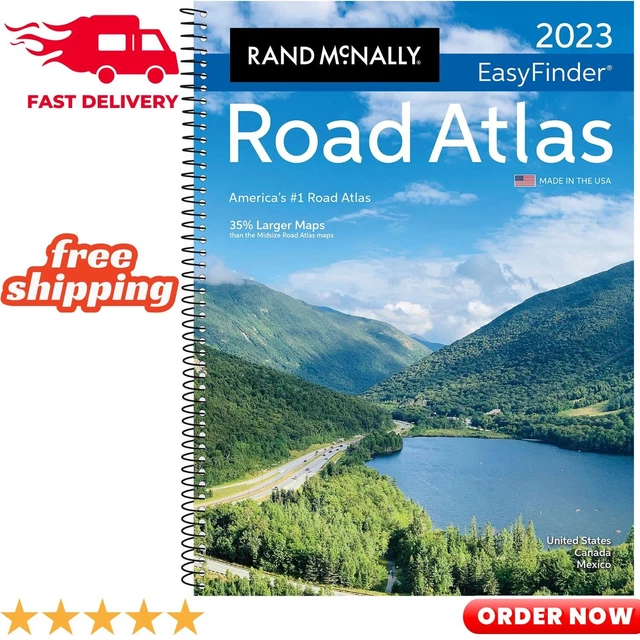 NEW RAND MCNALLY USA Road Atlas 2023 BEST Large Scale Travel Maps
