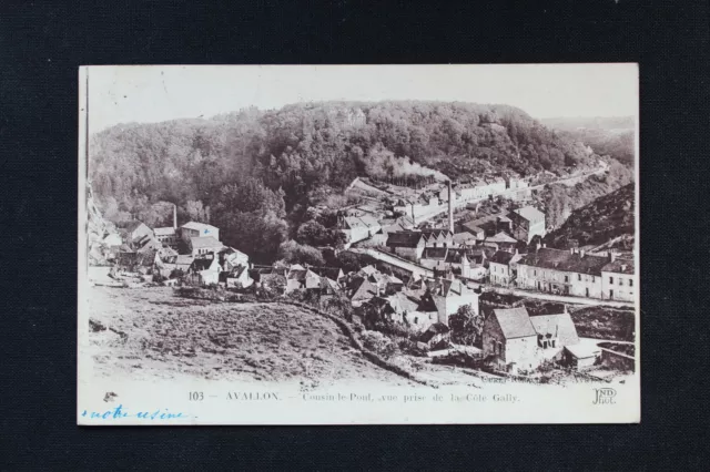 Carte postale ancienne CPA - AVALLON -Cousin-Le-Pont, vue prise de la Côte Gally