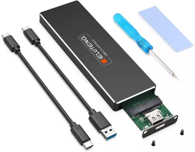 Adaptateur de boîtier SSD M.2 NVMe 10Gbps USB C 3.1 Gen2, boîtier