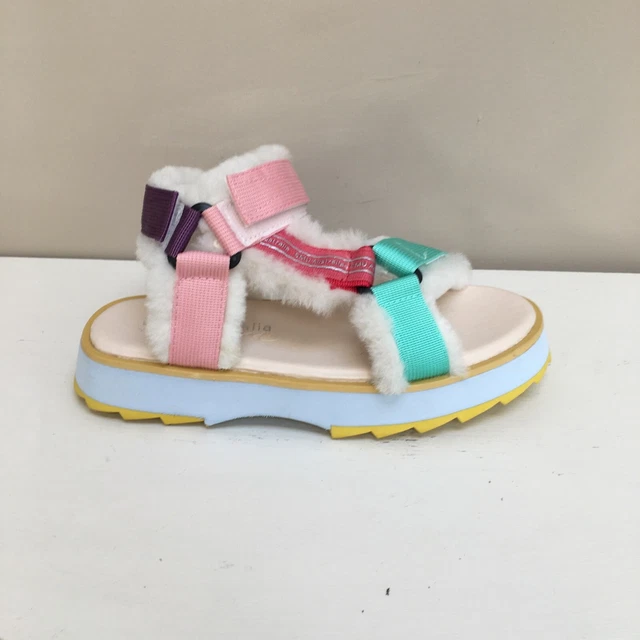EMU AUSTRALIA RAVEN multi sandals with sheepskin lining UK 4 EU 37