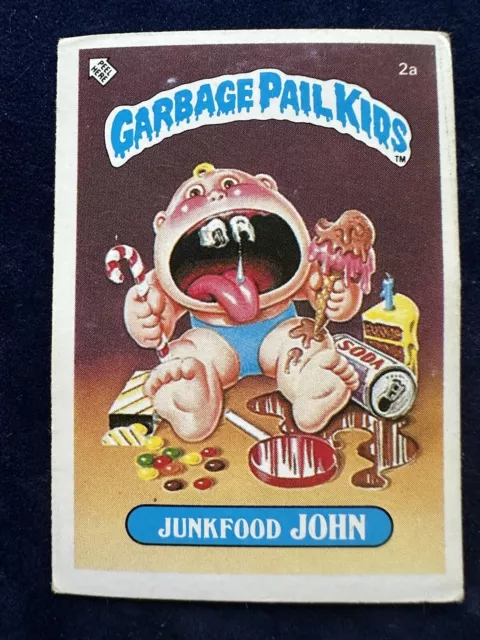 Garbage Pail Kids UK Series 1 Junkfood John 2a Topps Rare from the 80's