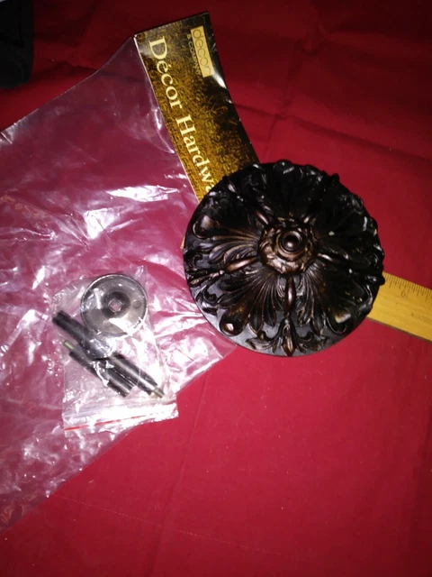 CURTAIN HOLDBACK TIEBACK 5-1/4 MEDALLION DRAPE SCARF HOLDER in color BRONZE