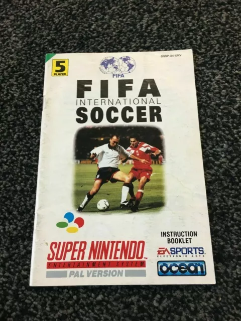 Instruction Booklet  Fifa International Soccer  Nintendo SNES - SNSP - 84 - UKV