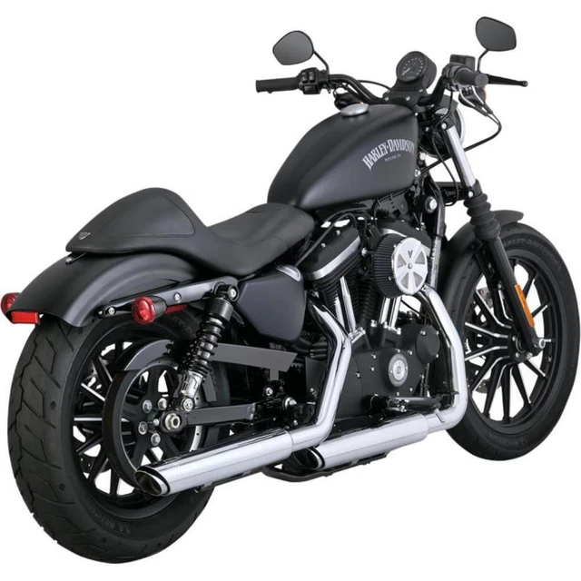 Vance & Hines 16861 Twin Slash 3in. Slip-On Mufflers - Chrome