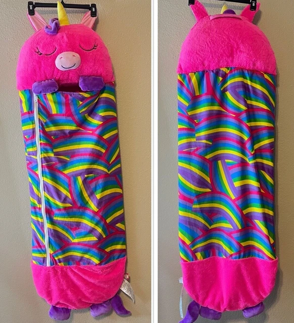 Saco de dormir Happy Nappers 54"" x 20"" niños jóvenes niños niñas jugar unicornio arco iris