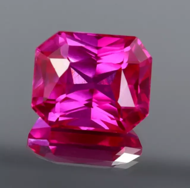 16.30 CT Natürlich Rosa Saphir Smaragd Schliff Facettiert 14 MM AAAA VVS Locker