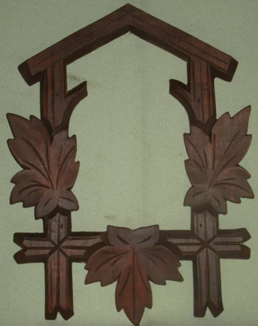 Antique Hand Carved Walnut Furniture Decorative Art Applique Black Forest