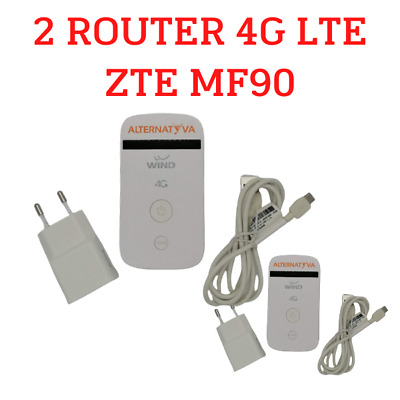 Saponetta Router Modem Sim Mobile 4G LTE ZTE MF90 100Mbps 2 PEZZI