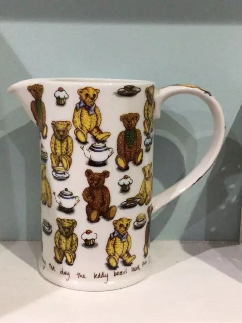 Novelty Paul Cardew Ted-Tea Teddy Bears Picnic Water / Milk /. Water Jug - 6.5”