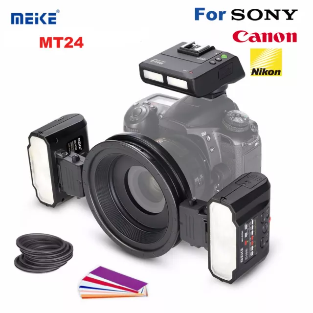 Meike MK-MT24 Macro Twin Flash Dual Flash Speedlite For Sony Nikon Canon DSLR