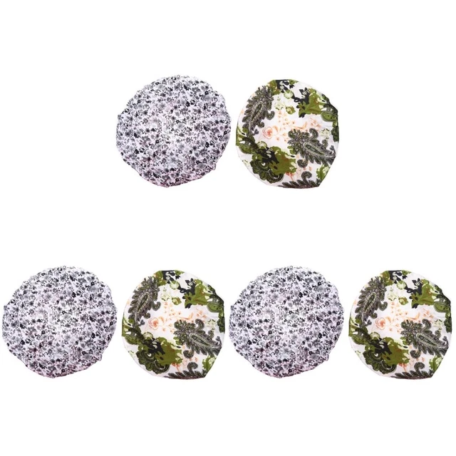 6 piezas Sombrero de ducha a presión Impermeable Ducha Chic Woman Ducha Capó