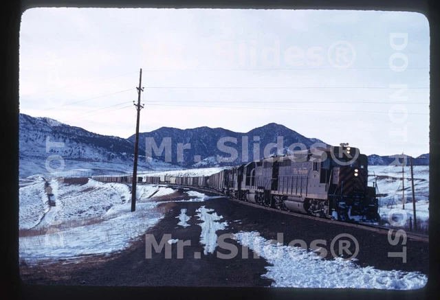 Original Slide D&RGW Rio Grande GP30 3008 & 3 Action Rocky CO 1976