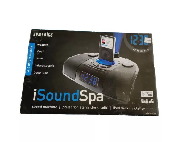 Homedics SoundSpa SS-7000 Ceiling Projector iPod Docking Station Alarm Clock