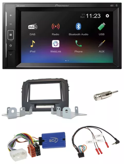 Pioneer DAB Lenkrad 2DIN Bluetooth USB Autoradio für Suzuki Vitara LY ab 04/2015