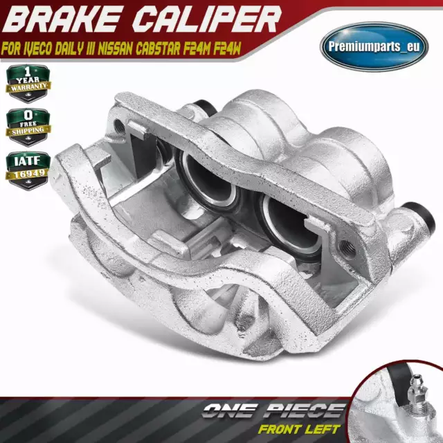 Brake Caliper w/ Bracket Front Left for Iveco Daily III Nissan Cabstar F24M F24W