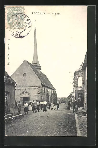 CPA Perreux, L´Eglise