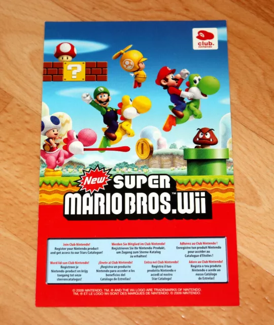 Super Smash Bros. Brawl Wii Club Nintendo VIP Promo Flyer AD Point Card