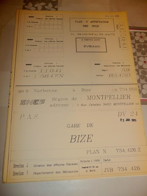 PLAN DE la gare de pomas sncf chemins de fer EUR 9,26 PicClick FR