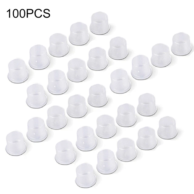 100 piezas / juego de contenedor de tatuaje de gusto seguro tatuaje contenedor de color
