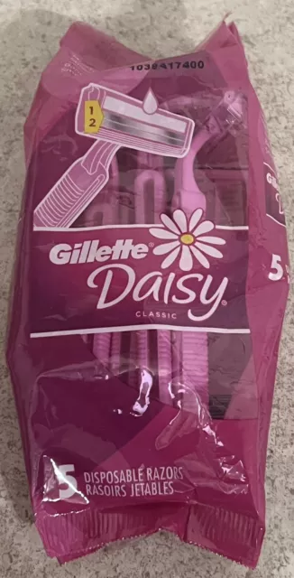 Afeitadoras desechables clásicas Gillette Daisy - 5 unidades de afeitar - NUEVAS