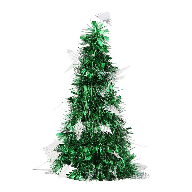 10 Pcs Metallic Christmas Tree Xmas Desktop Ornament Tinsel 3