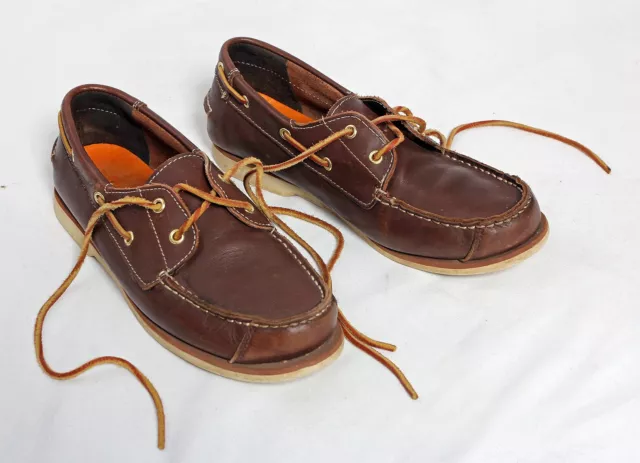 Timberland Eartkeepers Deck Boat Shoes Leather UK 6 Boys/Men's Leather Lace VGC! 3