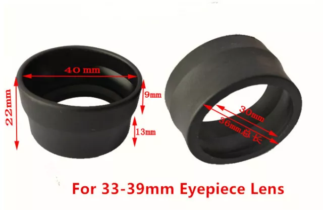 2pcs 33-38mm Rubber Eyepiece Eye Cups Guards for 33-39mm Stereo Microscope Lens
