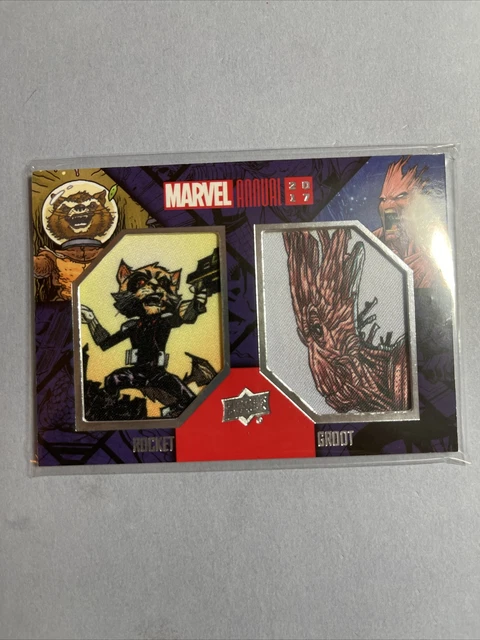 GROOT Rocket Raccoon 2017 Upper Deck Marvel Comics Annual Dual Character Patch