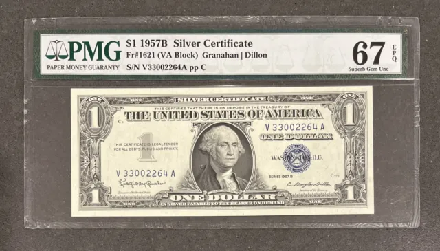 1957B  $1 Silver Certificate Fr. 1621 PMG 67EPQ