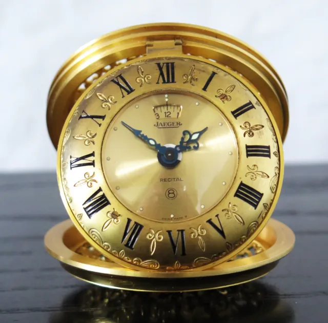 Superbe horloge reveil JAEGER serie RECITAL alarm travel clock