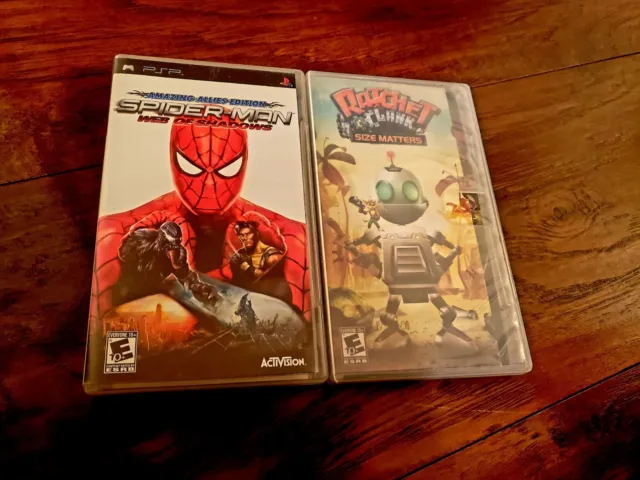 Spider-Man Web of Shadows & Rachet & Clink Lot PSP Games