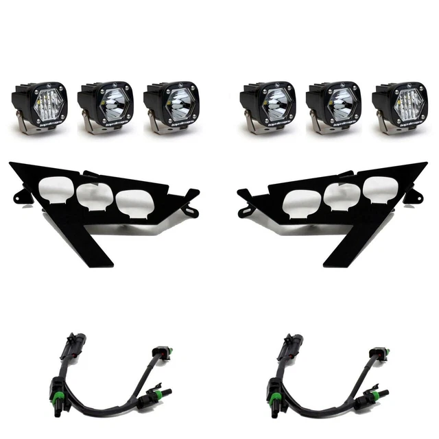Baja Designs Triple S1 LED Headlight & Wiring Kit For 2020+ Polaris RZR Pro XP