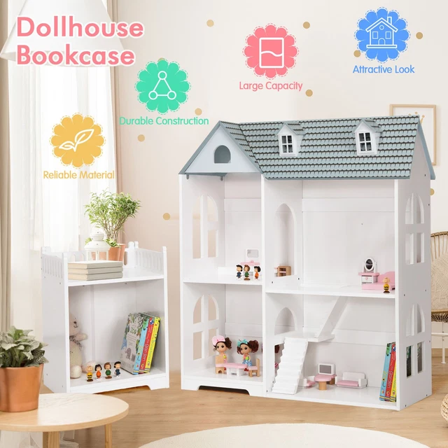 LARGE WOODEN DOLLS House with Furniture and Accessories £92.93
