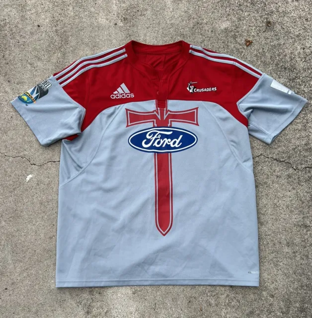 2009 Crusaders Rugby Away Adidas XXL Shirt Jersey Rebel Rugby Super 14